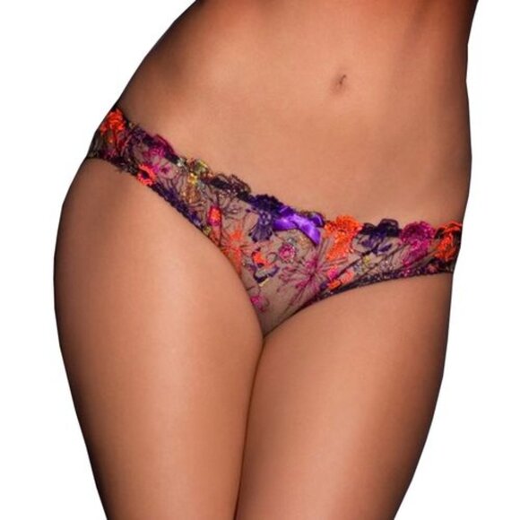 Agent Provocateur Zuri Black Metallic Multi Brief NWT - Picture 1 of 10